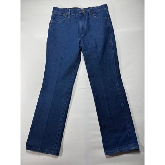 Wrangler 936PWD Men's Regular Fit Straight Leg Western Blue Jeans - Size 32x29.5 - Picture 1 of 6